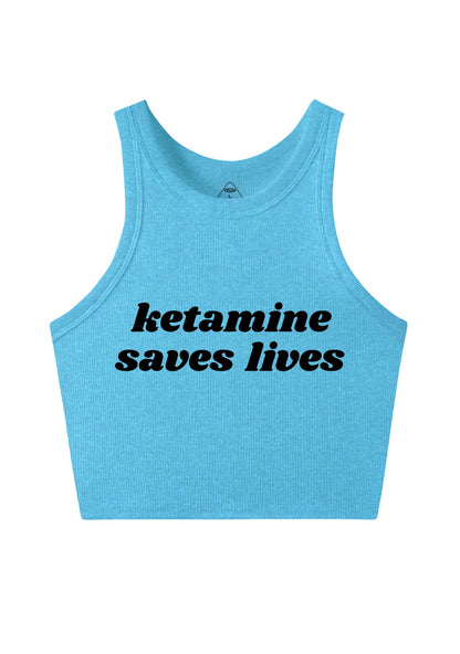 Kxxamine Saves Lives Y2K Crop Tank Top Cherrykitten