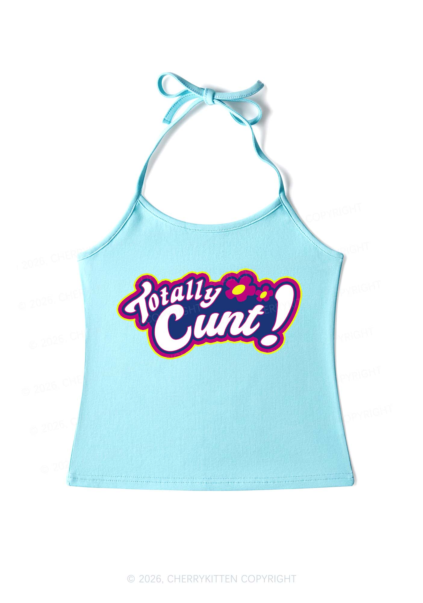 Totally Cxxt Y2K Halter Neck Cami Cherrykitten