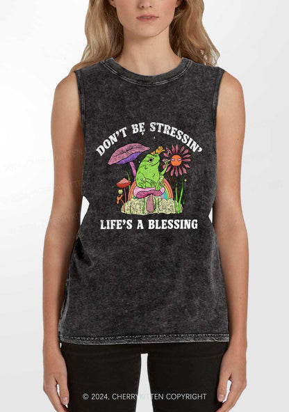 Don't Be Stressin Y2K Washed Tank Cherrykitten