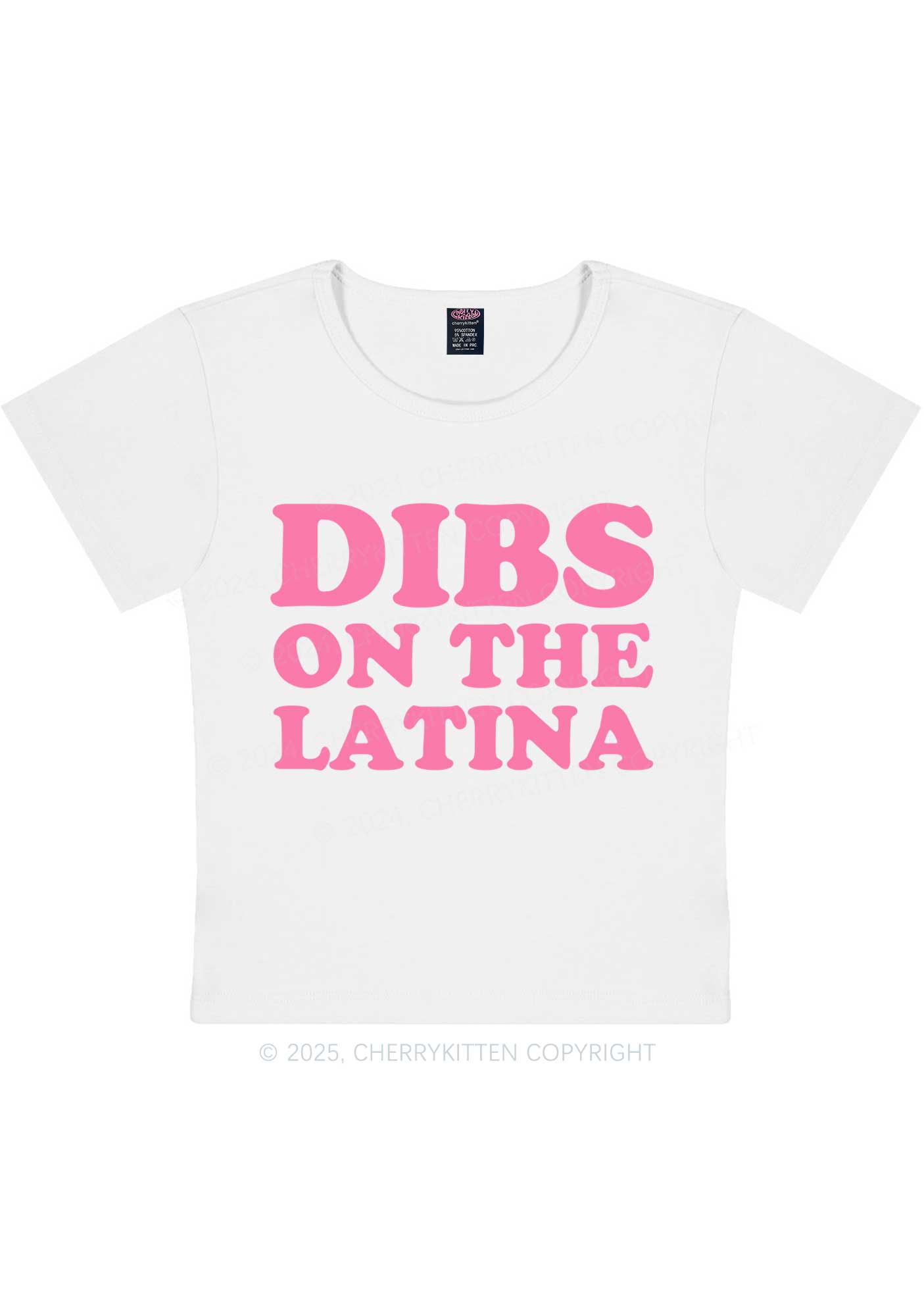 Dibs On The Latina Y2K Baby Tee Cherrykitten