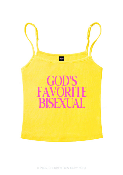 Gods Favorite Bisexual Pride Y2K Spaghetti Strap Cami Cherrykitten