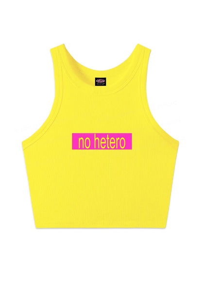 No Hetero Pride Y2K Crop Tank Top Cherrykitten