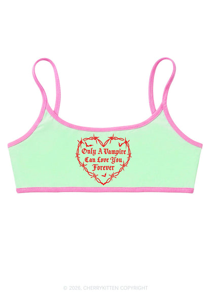 Halloween Vampire Love You Forever Y2K Super Crop Cami Cherrykitten