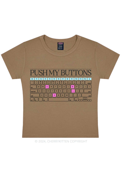 Push My Buttons Y2K Baby Tee Cherrykitten