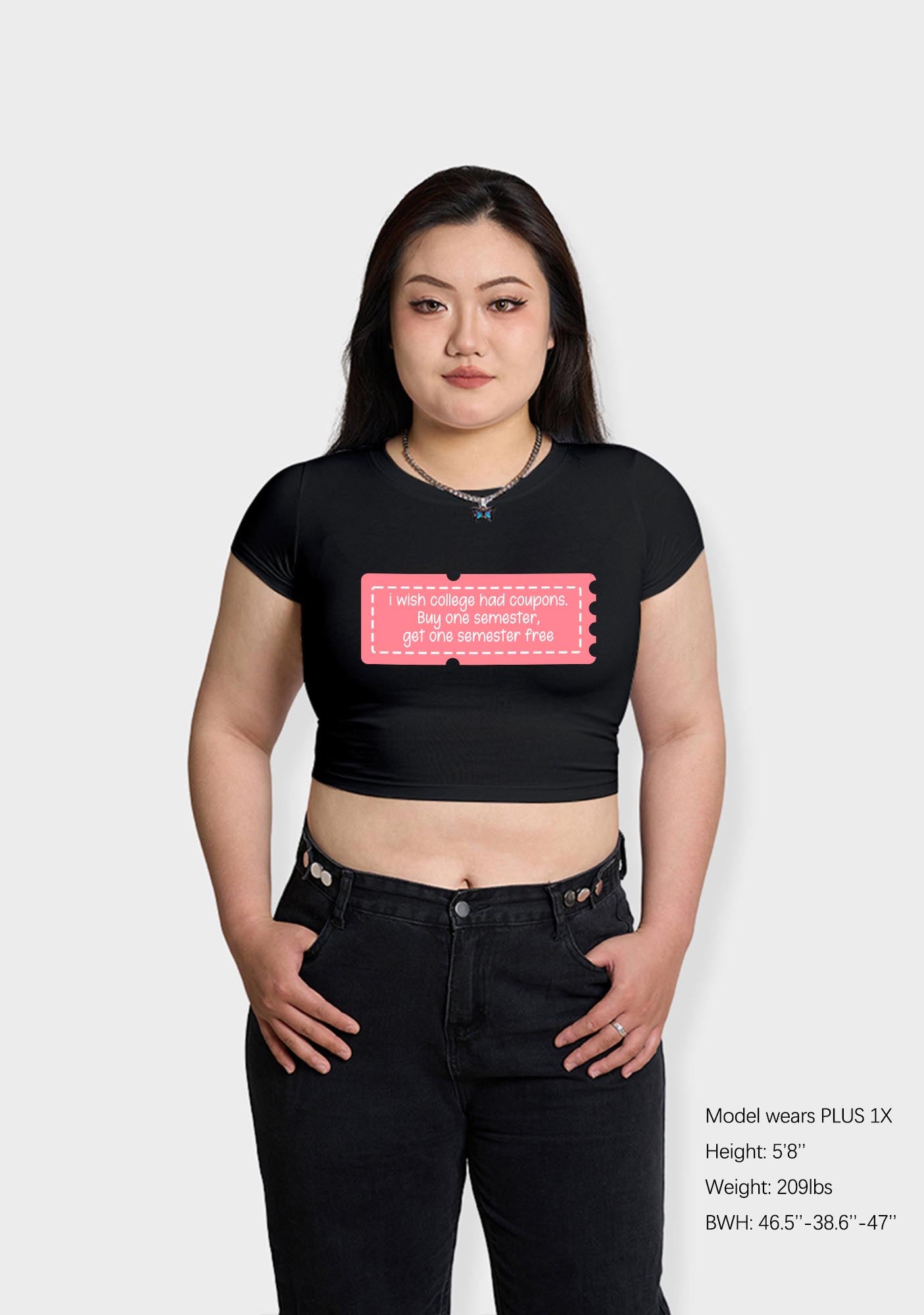 Curvy I Wish College Had Coupons Baby Tee