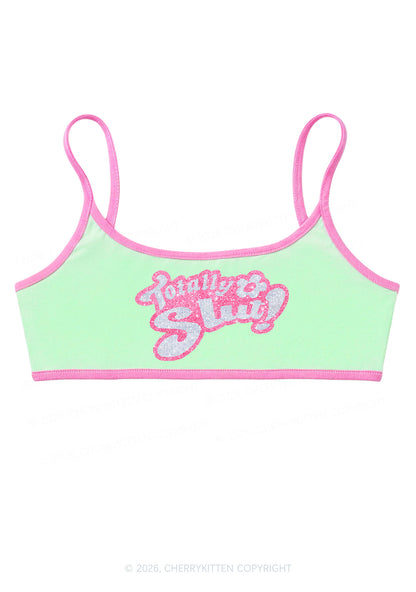 Glitter Totally Slxt Y2K Super Crop Cami Cherrykitten