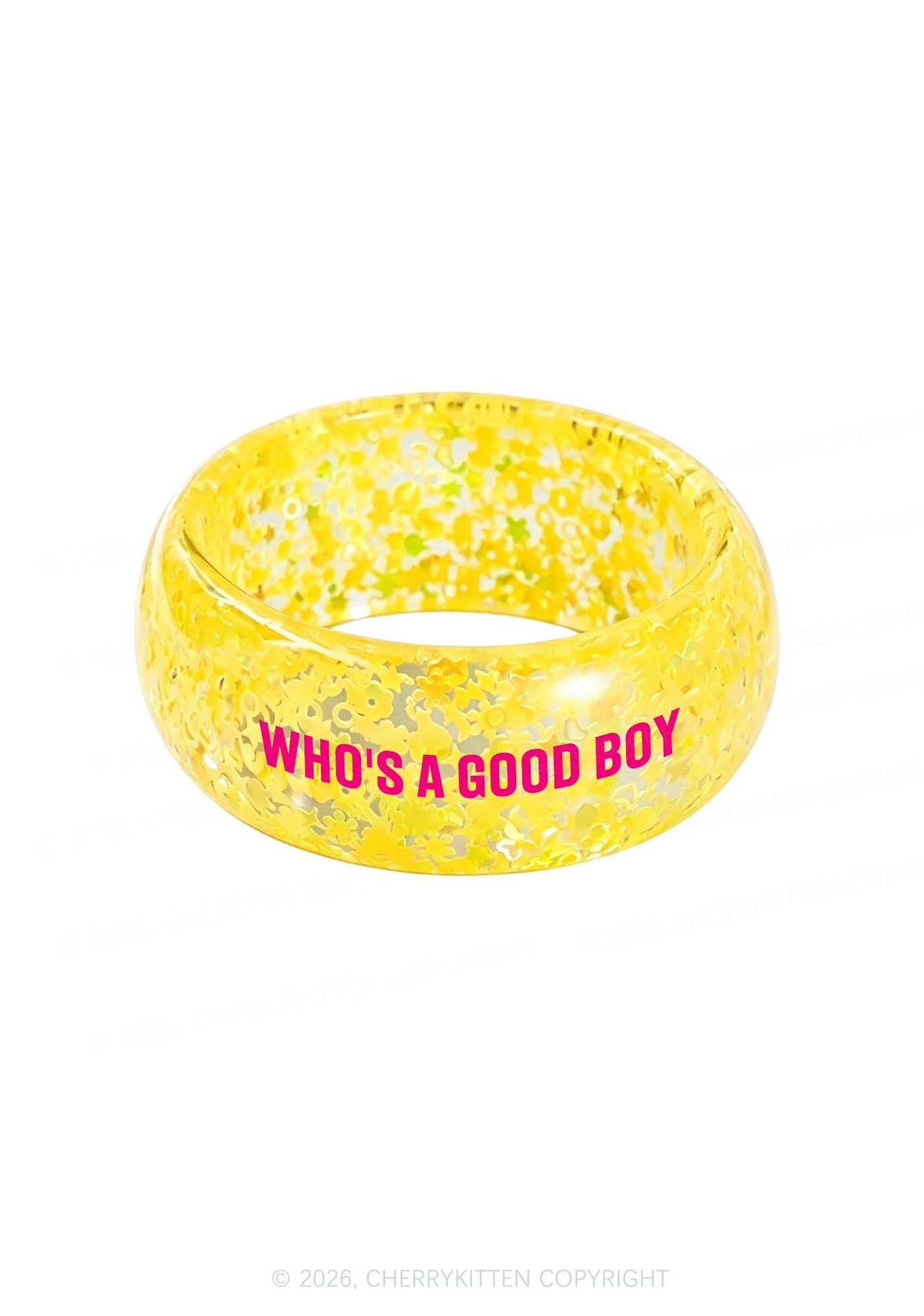 Whos A Good Boy Y2K Cuff Bangle Cherrykitten