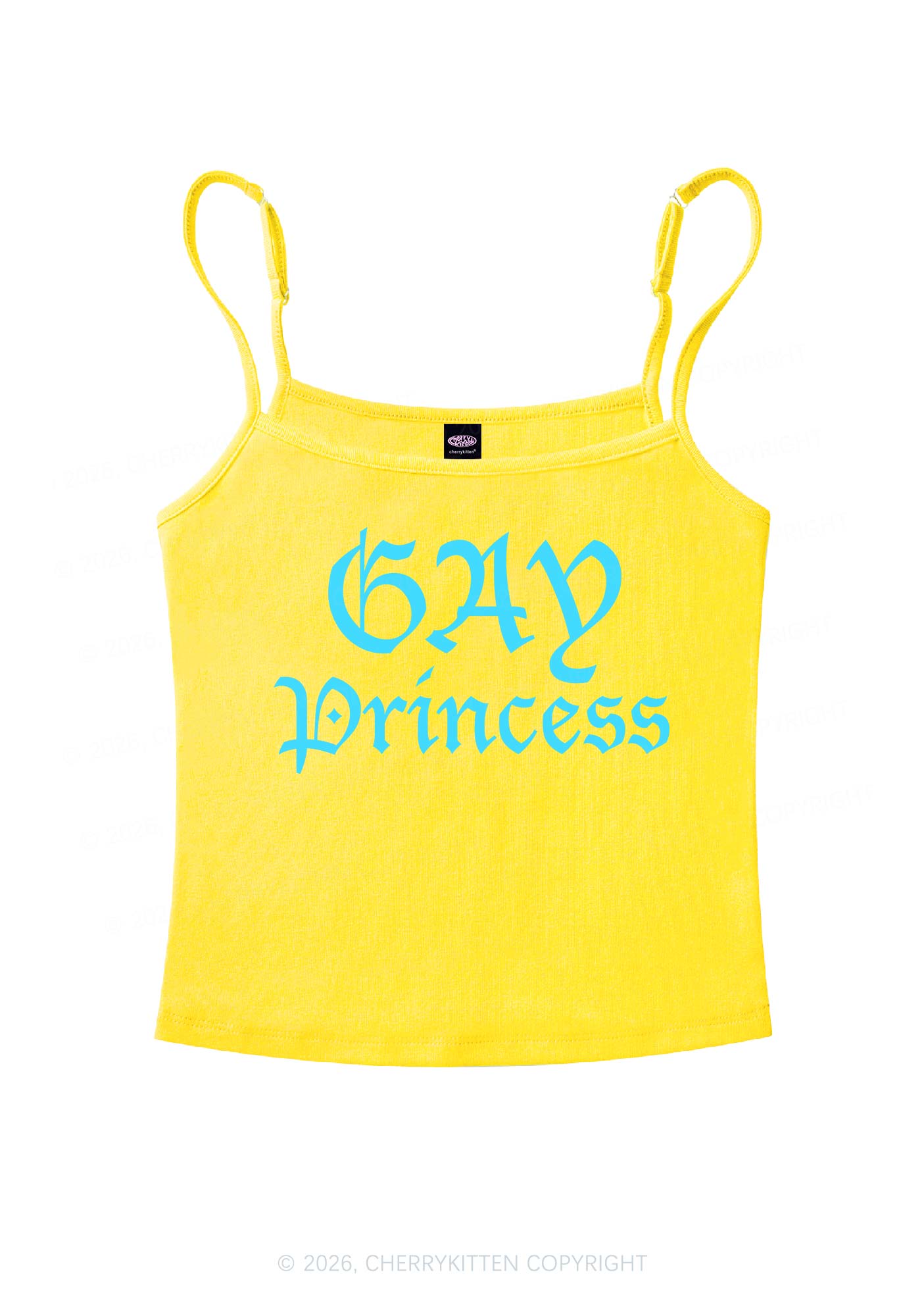 Gay Princess Pride Y2K Spaghetti Strap Cami Cherrykitten
