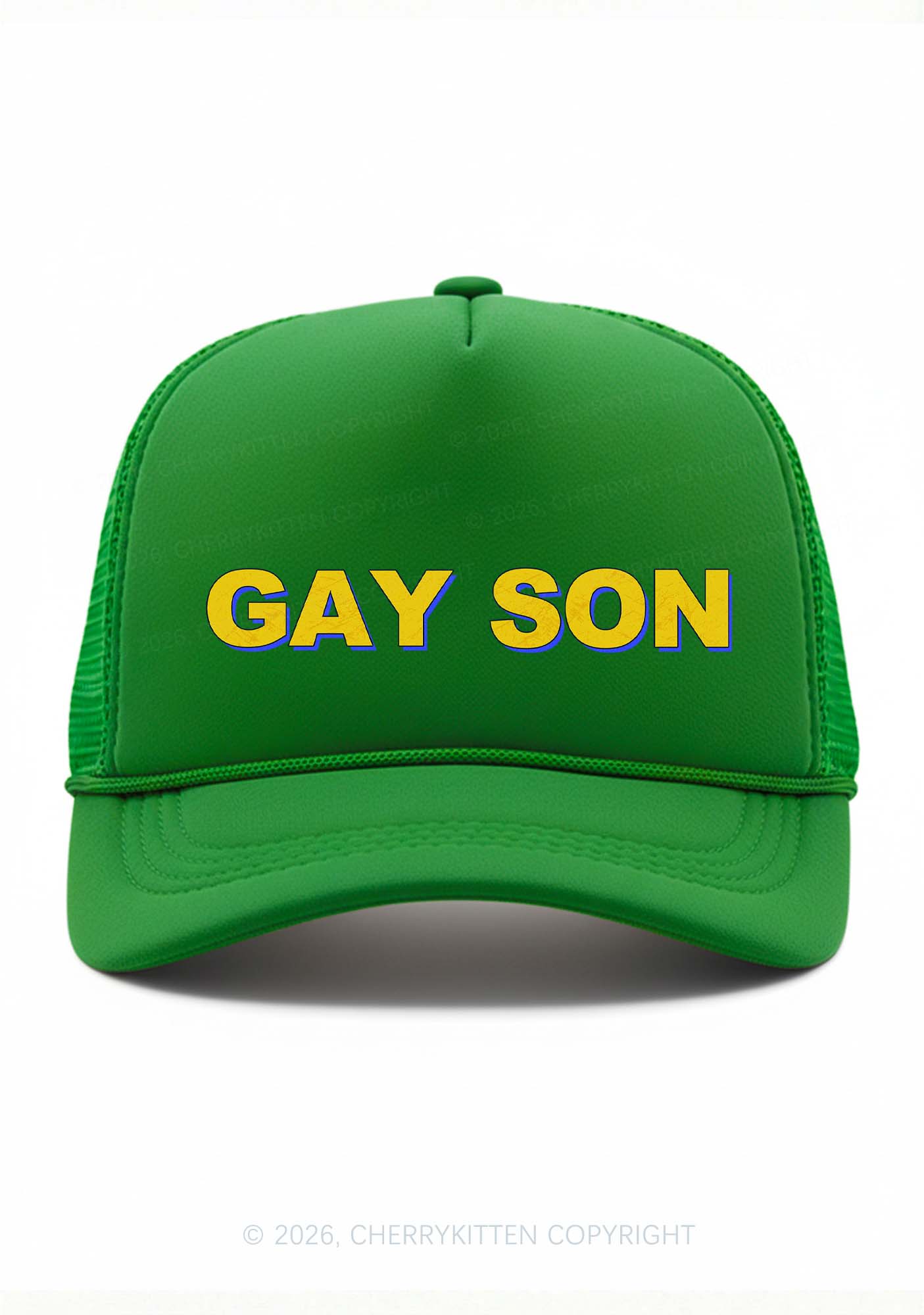 Gay Son Pride Y2K Trucker Hat Cherrykitten