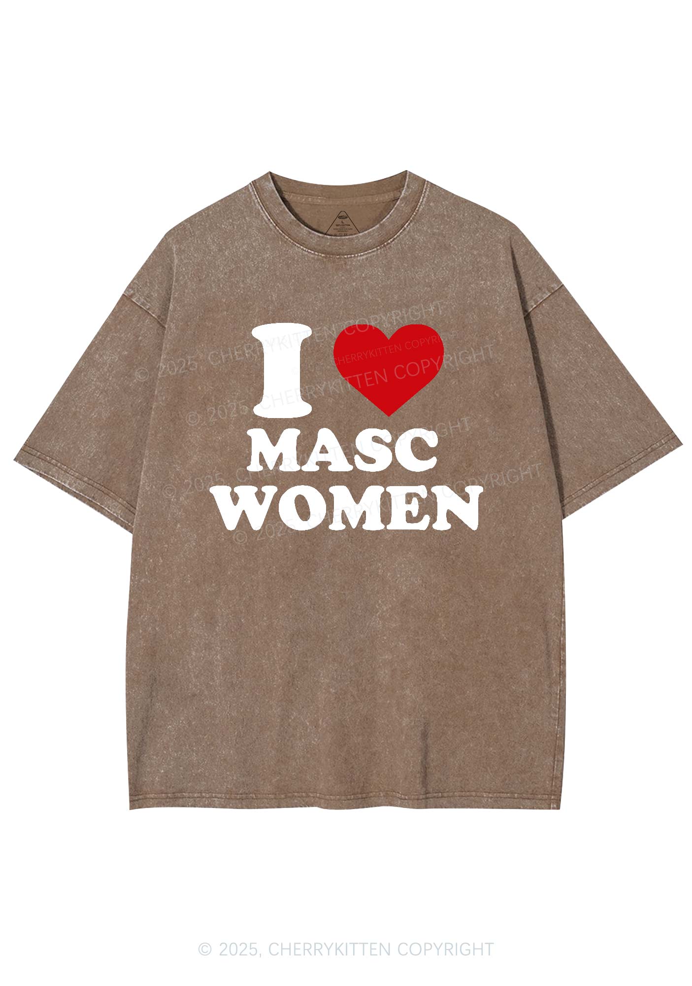 I Love Masc Women Pride Y2K Shirts Washed Tee Cherrykitten