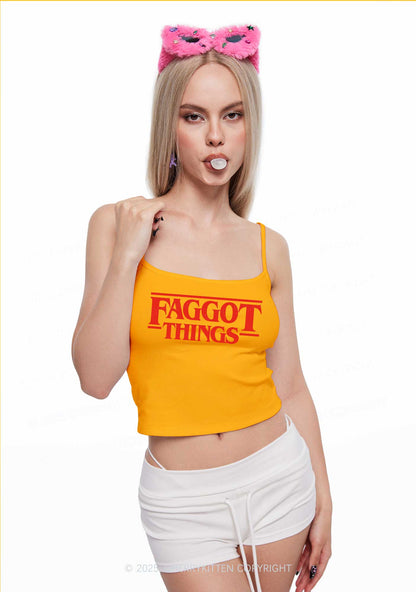 Faggot Things Pride Y2K Spaghetti Strap Cami Cherrykitten