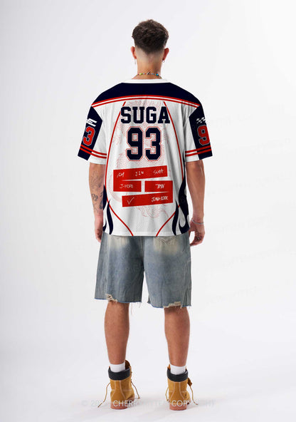 Kpop Red Dragon Y2K Sport Jersey Shirts Cherrykitten