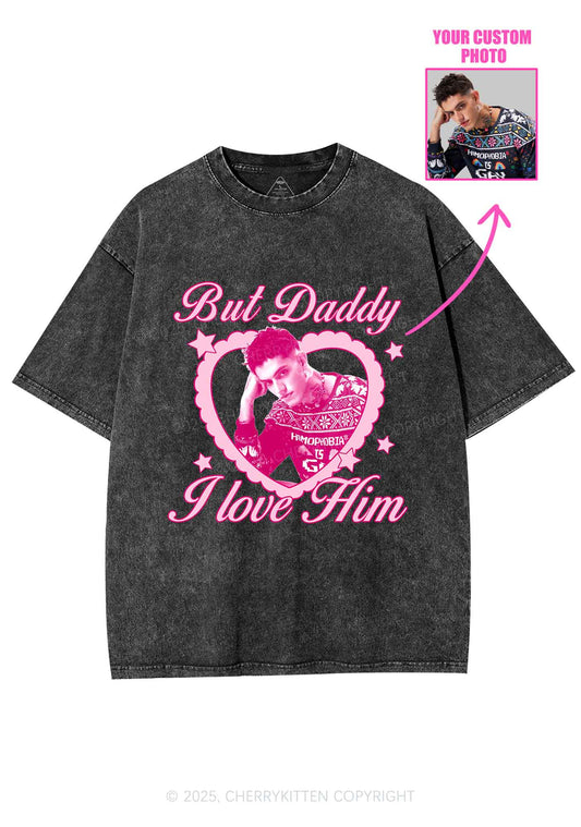 Custom Daddy I love Him Y2K Shirts Washed Tee Cherrykitten