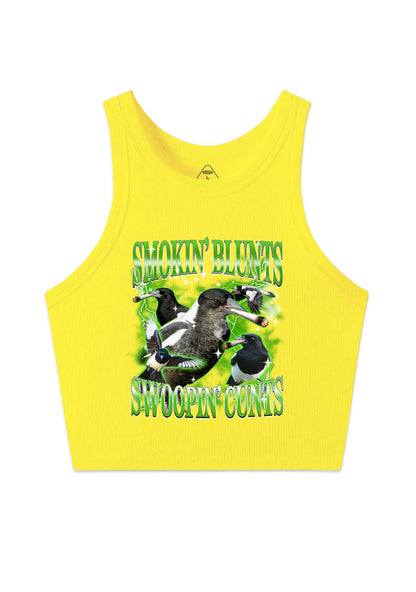Smokin Blunts Swoopin Cxxts Y2K Crop Tank Top Cherrykitten