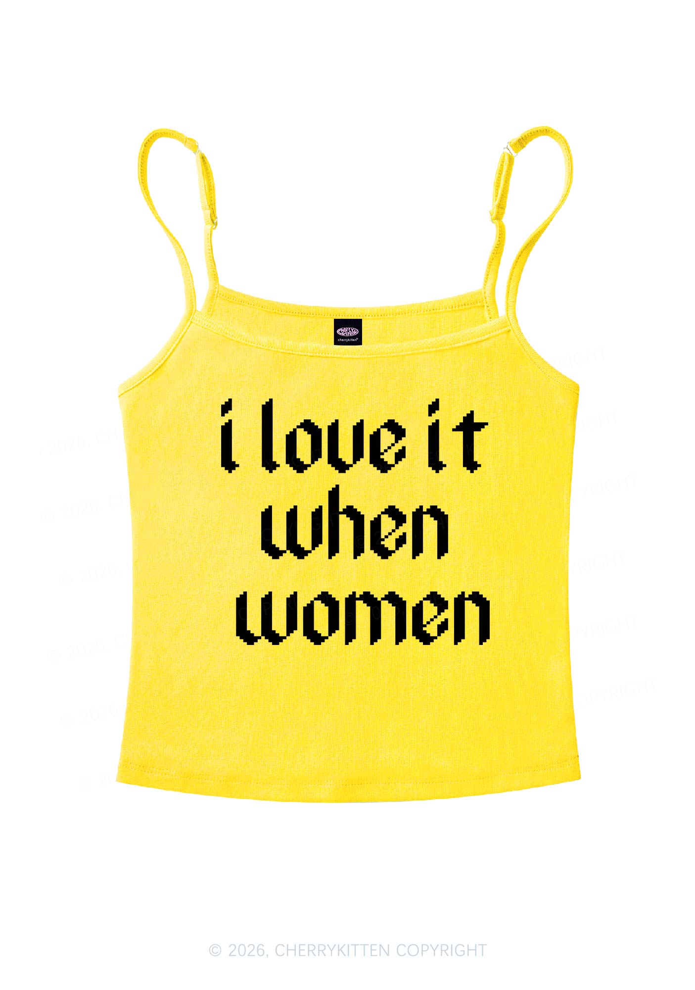 I Love It When Women Pride Y2K Spaghetti Strap Cami Cherrykitten
