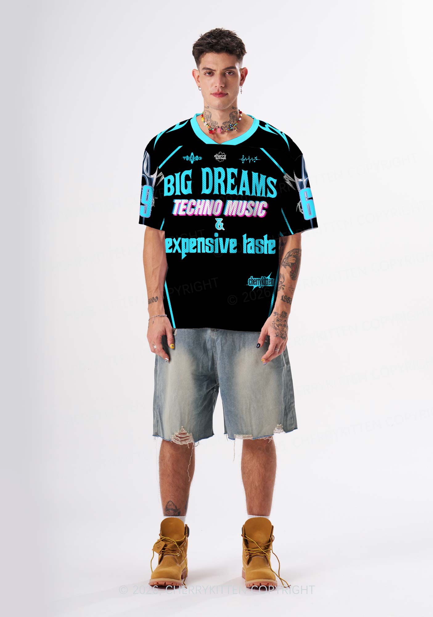 Big Dreams Techno Music Y2K Sport Jersey Shirts Cherrykitten