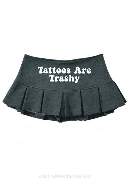 Tattoos Are Trashy Y2K Mini Pleated Skirts Cherrykitten