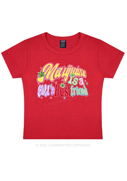 Girls Best Friend Y2K Baby Tee Cherrykitten