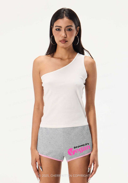 Eat Puxxy Its Vegan Y2K Booty Shorts Cherrykitten