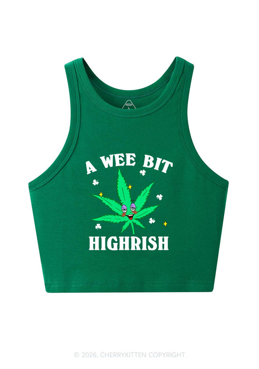 A Wee Bit Highrish St Patricks Y2K Crop Tank Top Cherrykitten