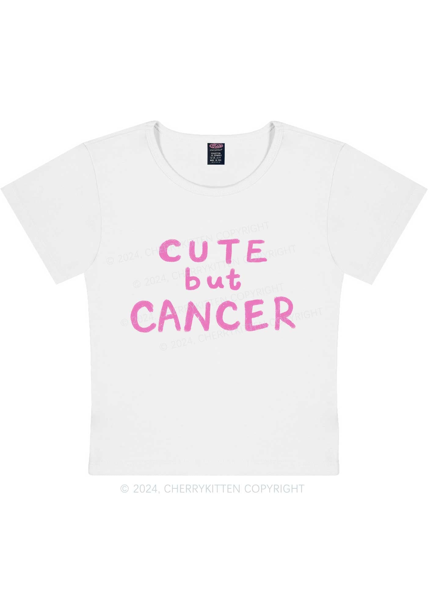 Curvy Custom Zodiac Cute But  Y2K Baby Tee Cherrykitten