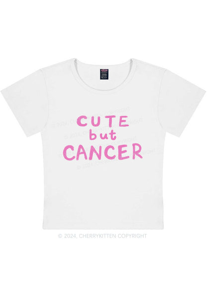 Curvy Custom Zodiac Cute But  Y2K Baby Tee Cherrykitten