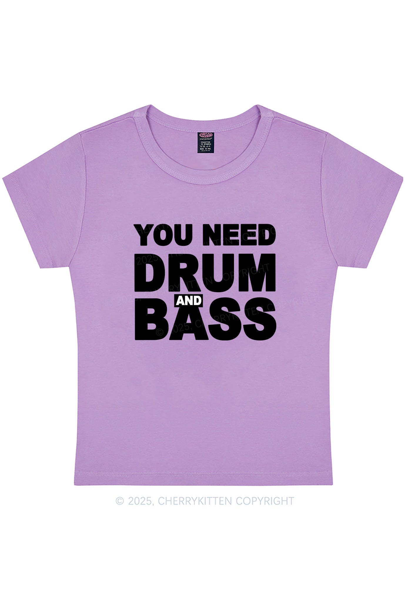Need Drum And Bass Y2K Baby Tee Cherrykitten