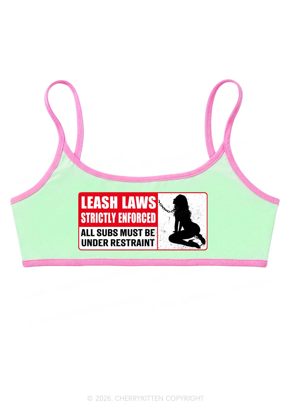 Leash Laws Strictly Enforced Y2K Super Crop Cami Cherrykitten