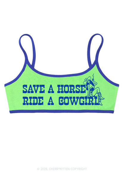 Ride Western Cowgirl Y2K Super Crop Cami Cherrykitten