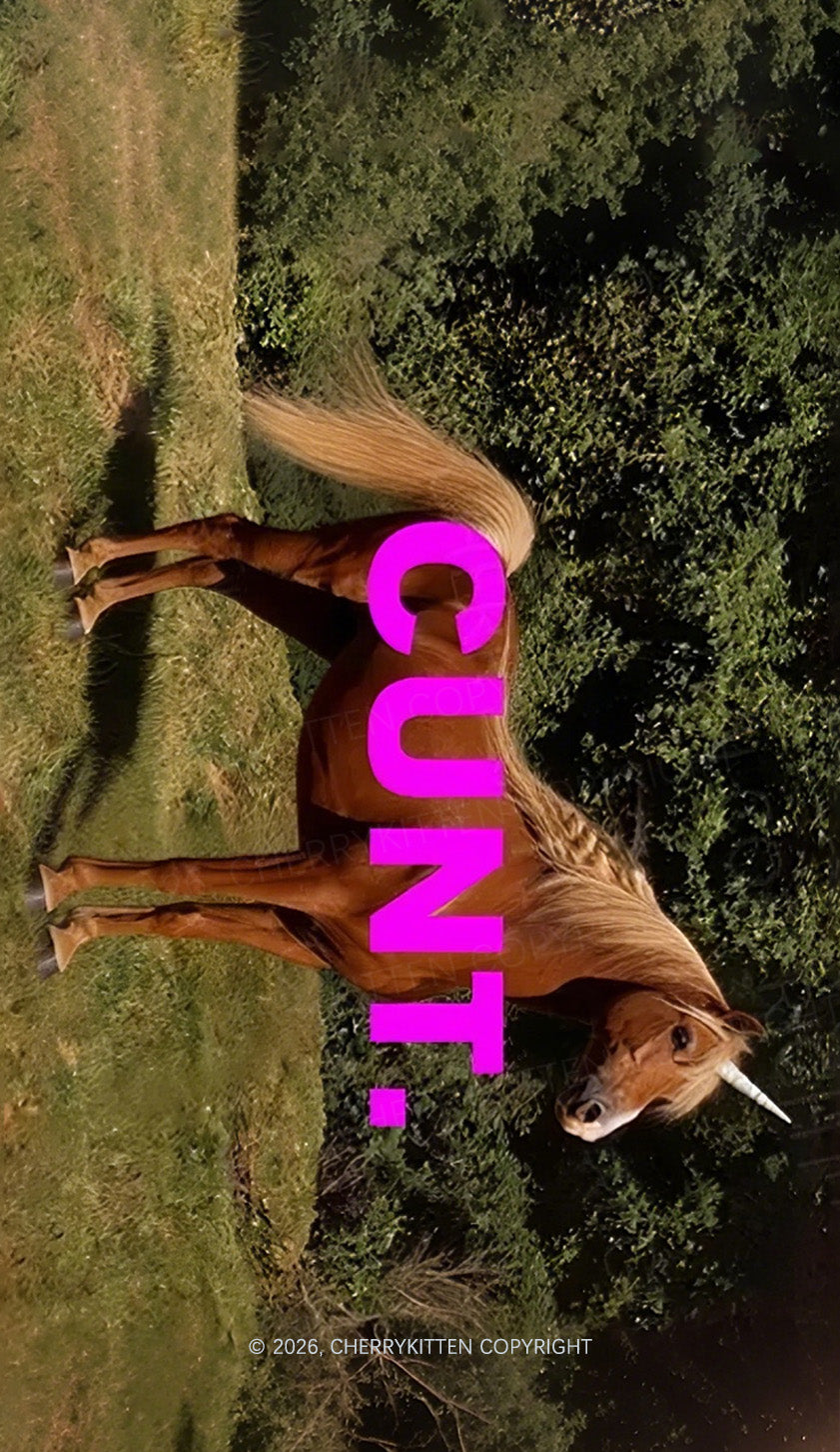 Pink Cxxt Brown Horse Y2K Phone Case Cherrykitten