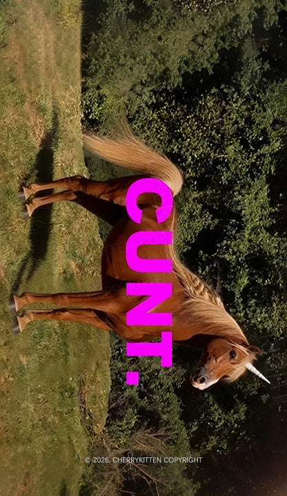 Pink Cxxt Brown Horse Y2K Phone Case Cherrykitten
