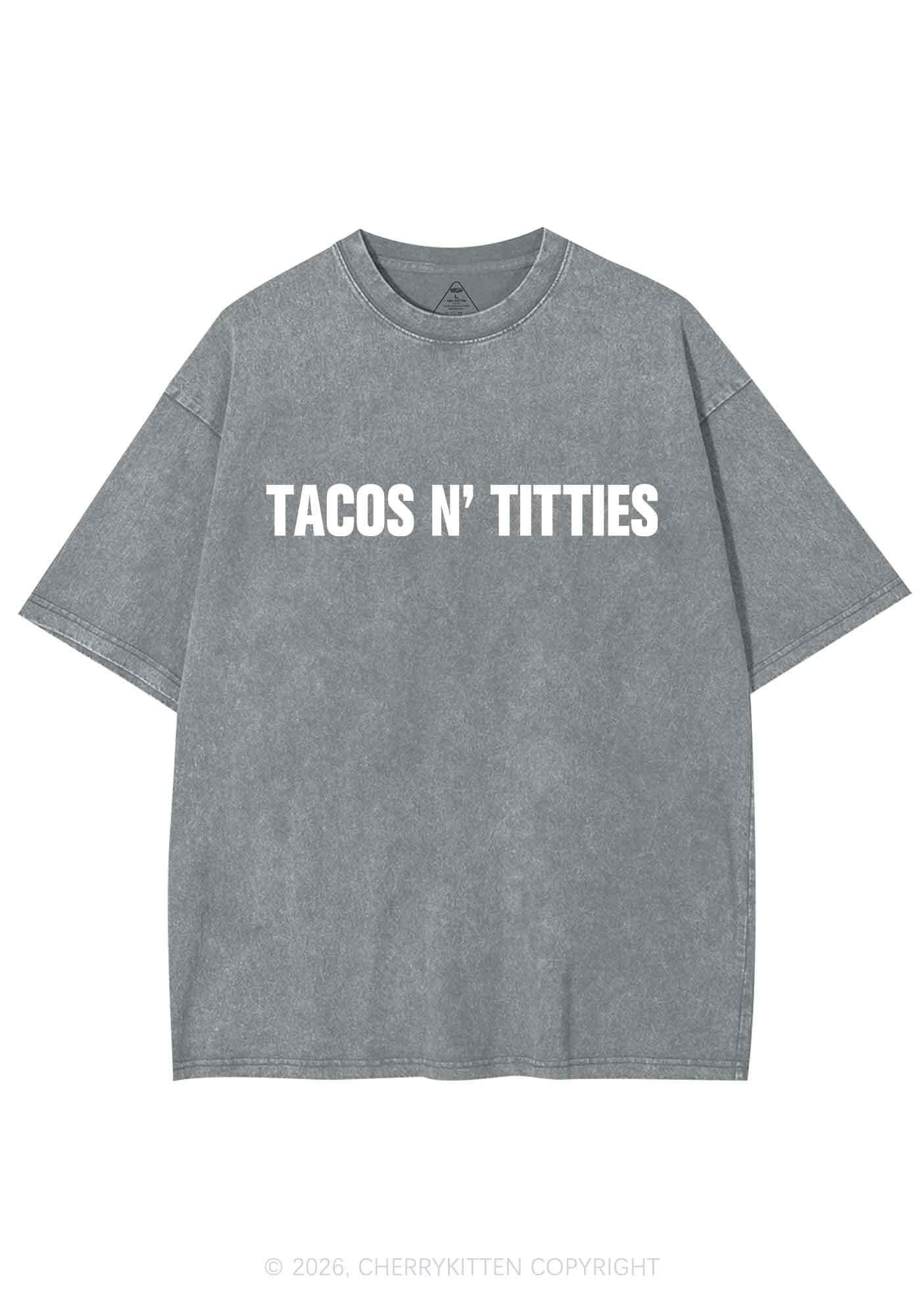 Tacos And Txtties Y2K Shirts Washed Tee Cherrykitten