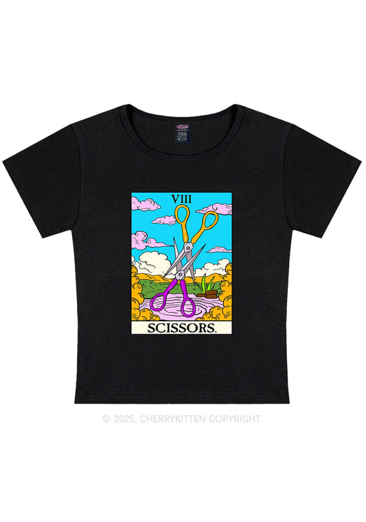 Lesbian Scissors Y2K Baby Tee Cherrykitten