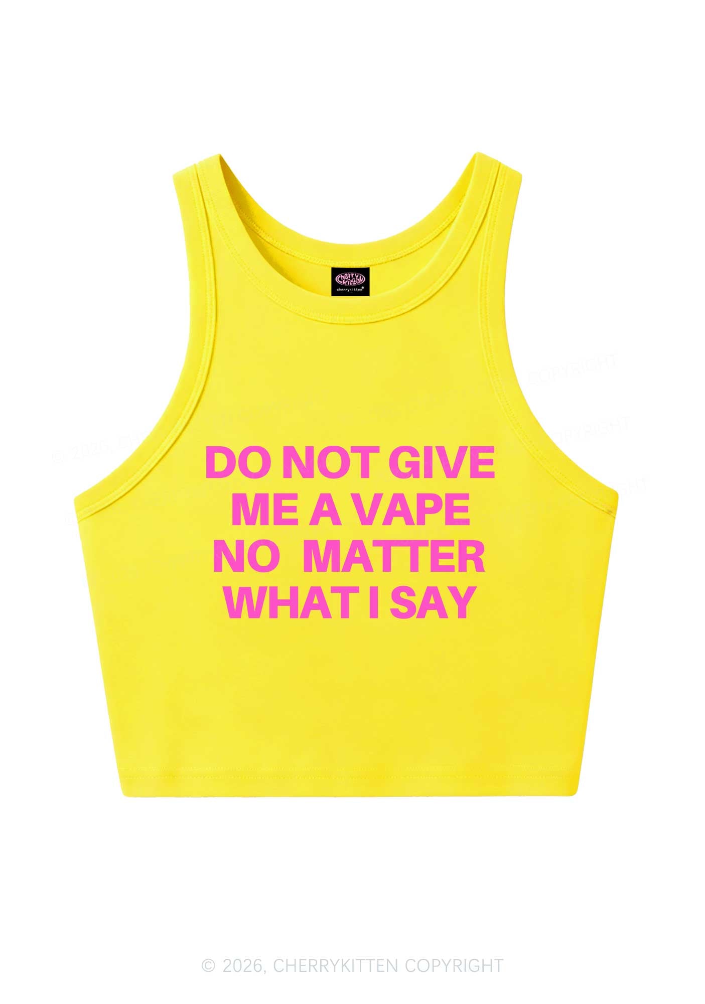 Do Not Give Me A Vape Y2K Crop Tank Top Cherrykitten