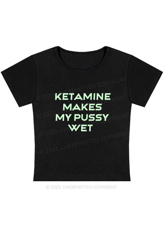 K Makes My Puxxy Wet Y2K Baby Tee Cherrykitten