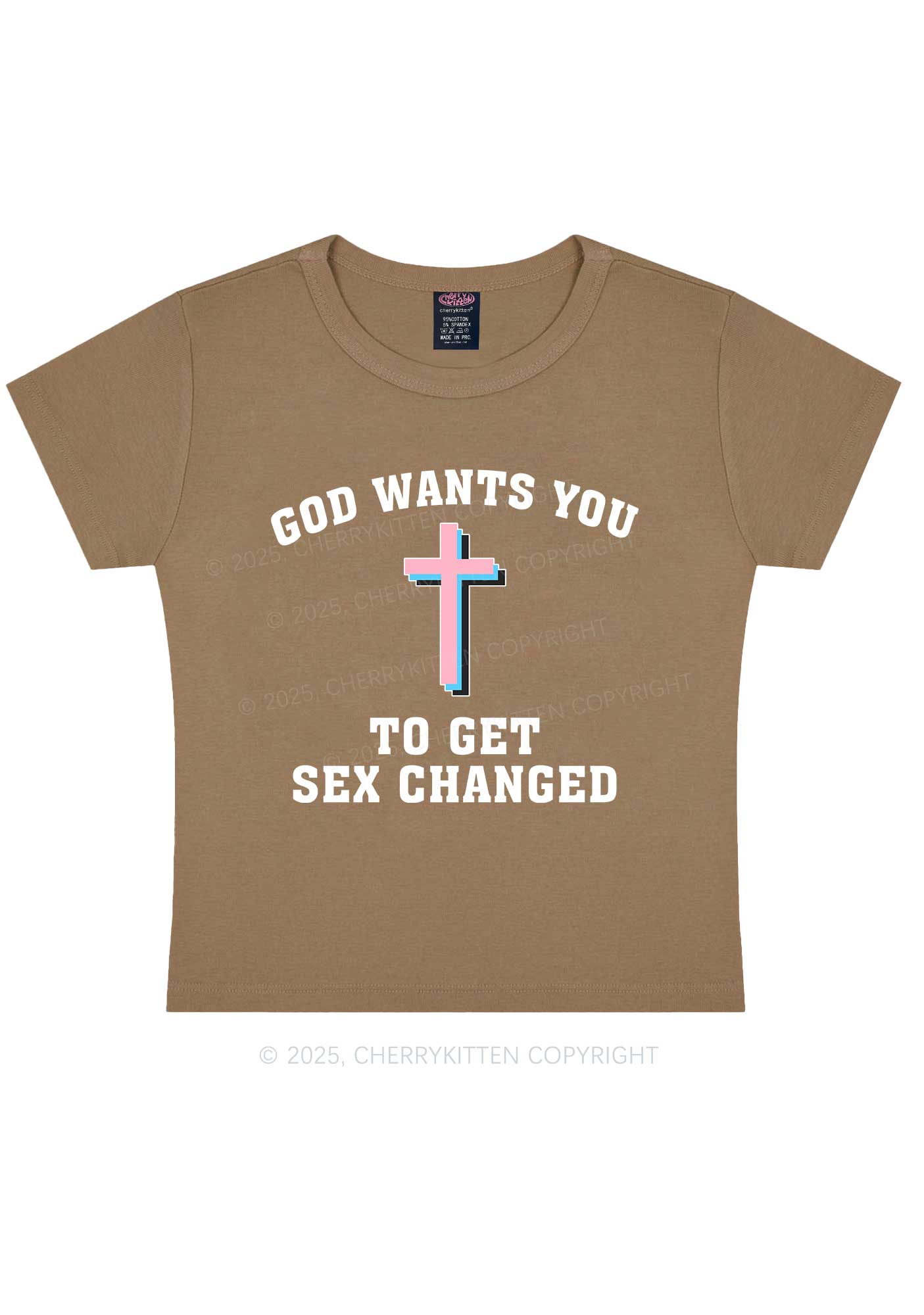 God Wants You To Get Changed Y2K Baby Tee Cherrykitten