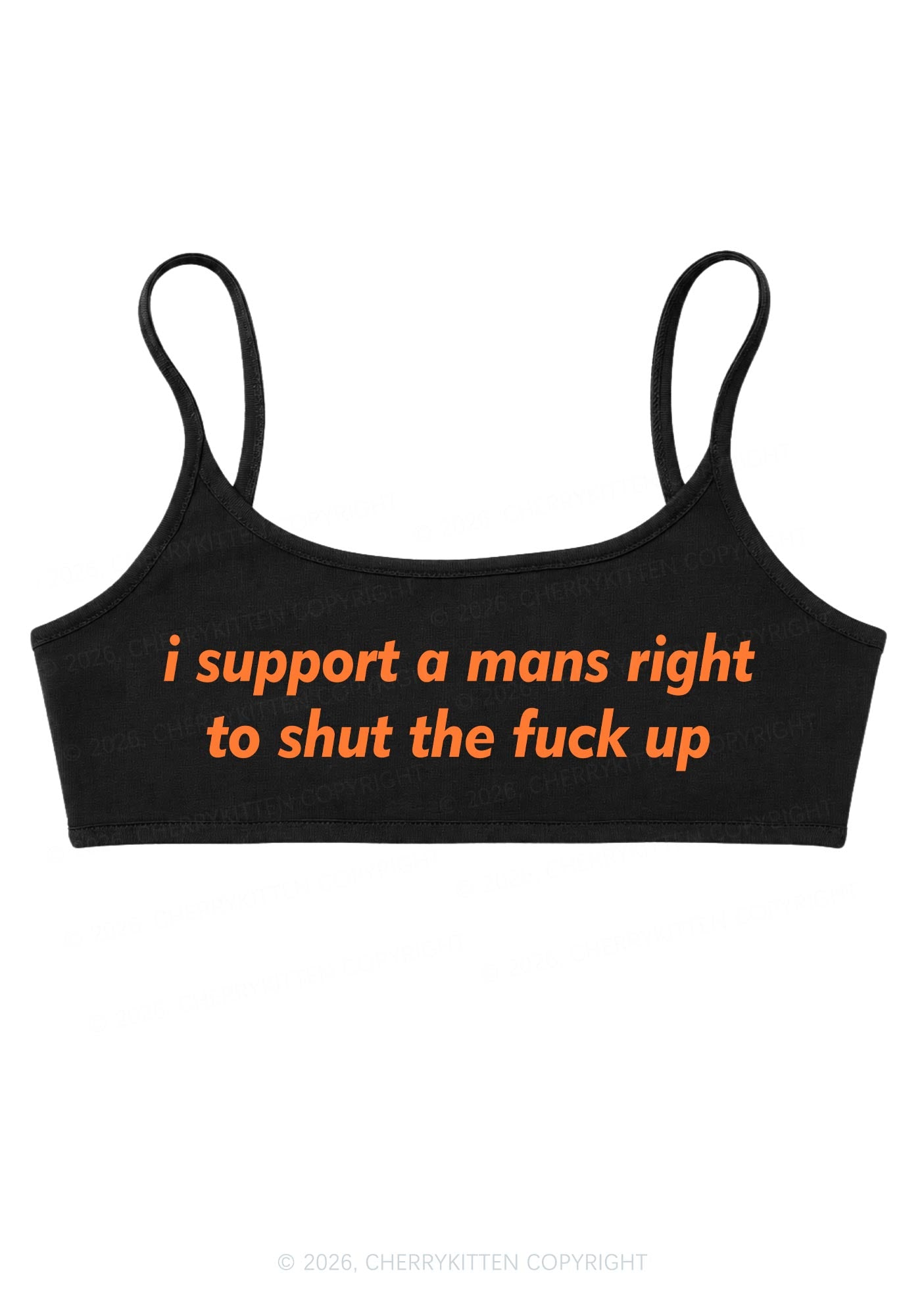 I Support A Mans Right Y2K Super Crop Cami Cherrykitten