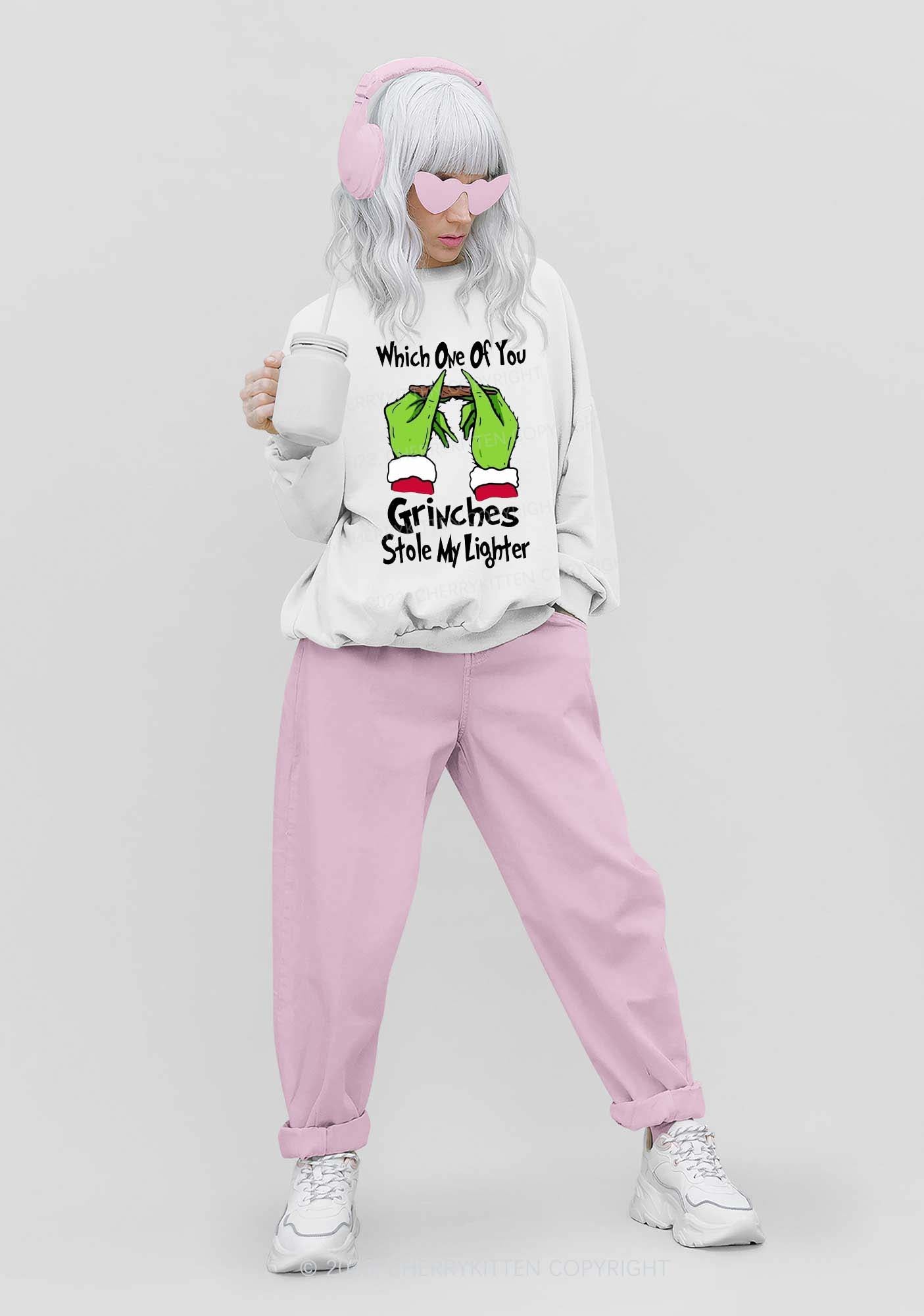 Which One Of You Stole My Lighter Christmas Y2K Sweatshirt Cherrykitten