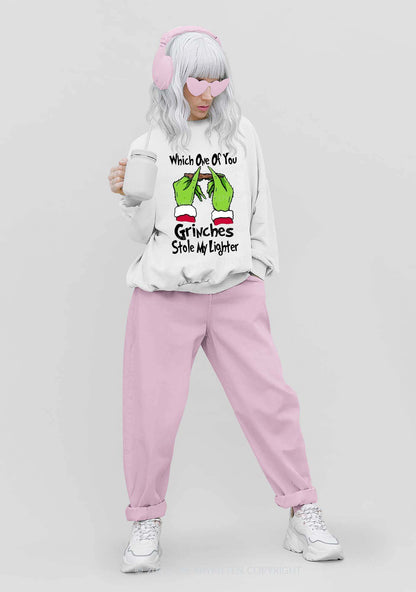 Which One Of You Stole My Lighter Christmas Y2K Sweatshirt Cherrykitten