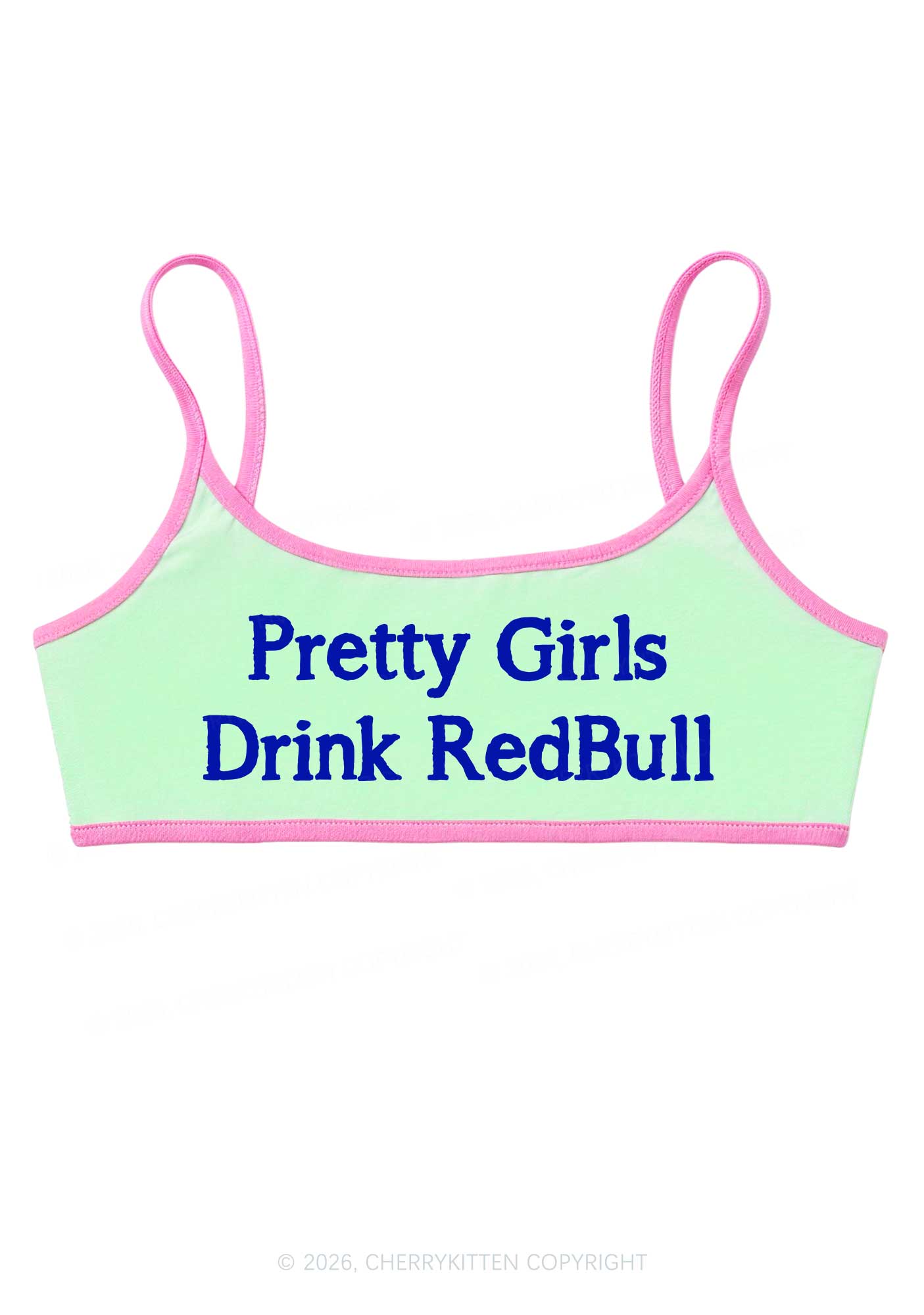 Pretty Girls Drink Red Y2K Super Crop Cami Cherrykitten