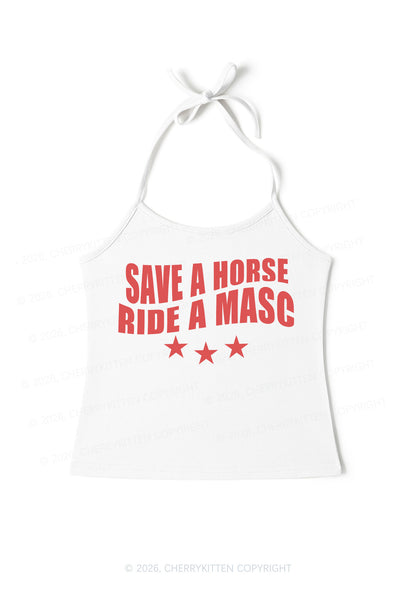 Ride A Masc Pride Y2K Halter Neck Cami Cherrykitten