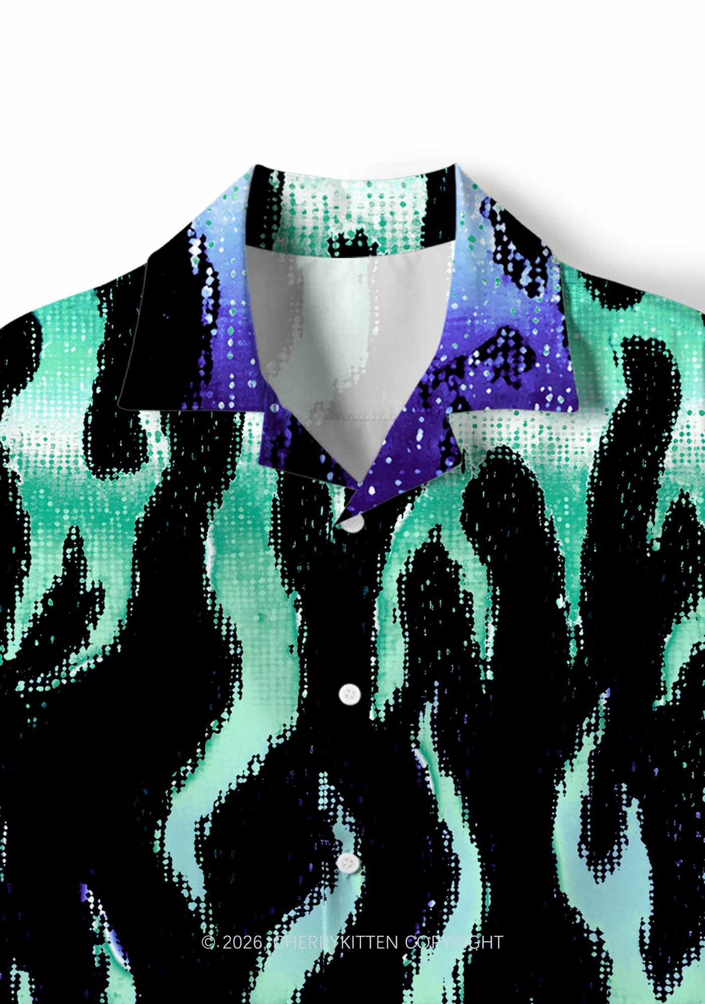 Gay Flame Pride Y2K Print Hawaiian Shirt Cherrykitten