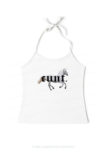 Cxxt Horse Y2K Halter Neck Cami Cherrykitten