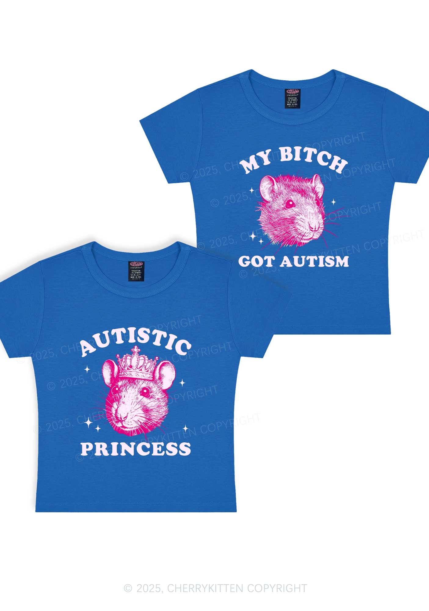 Autistic Princess Rats Y2K Valentine's Day Baby Tee Cherrykitten