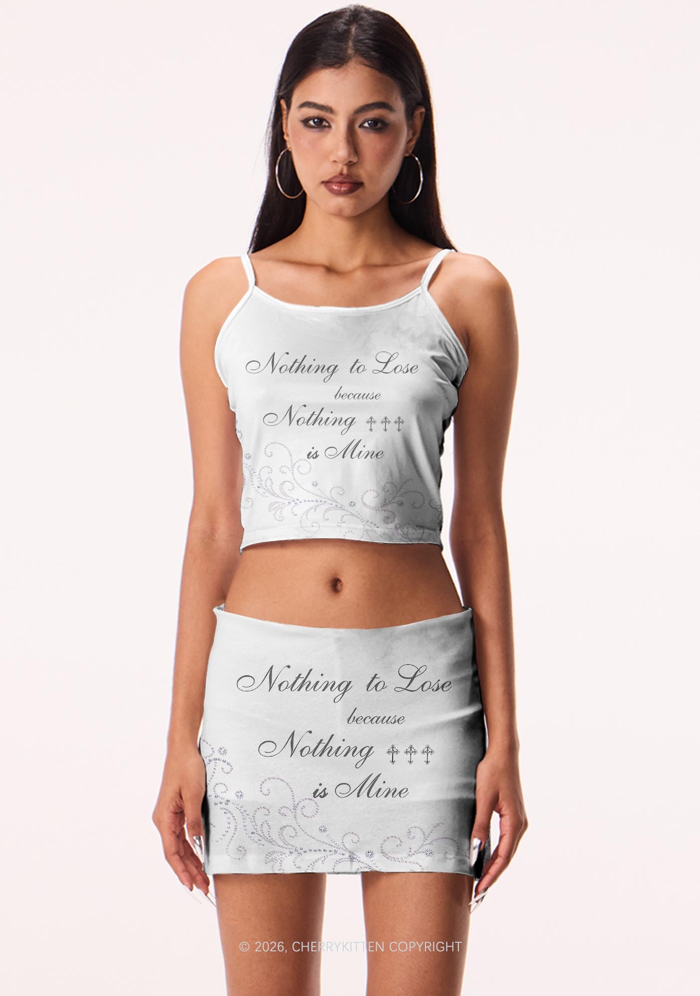 Noting To Love Y2K Print Mini Skirt Cherrykitten