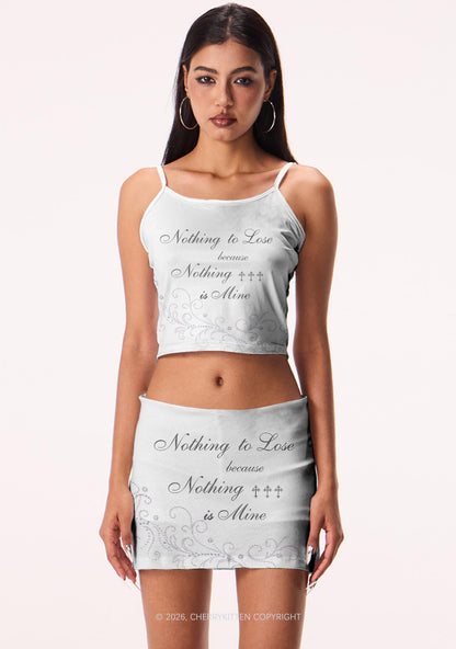 Noting To Love Y2K Print Mini Skirt Cherrykitten