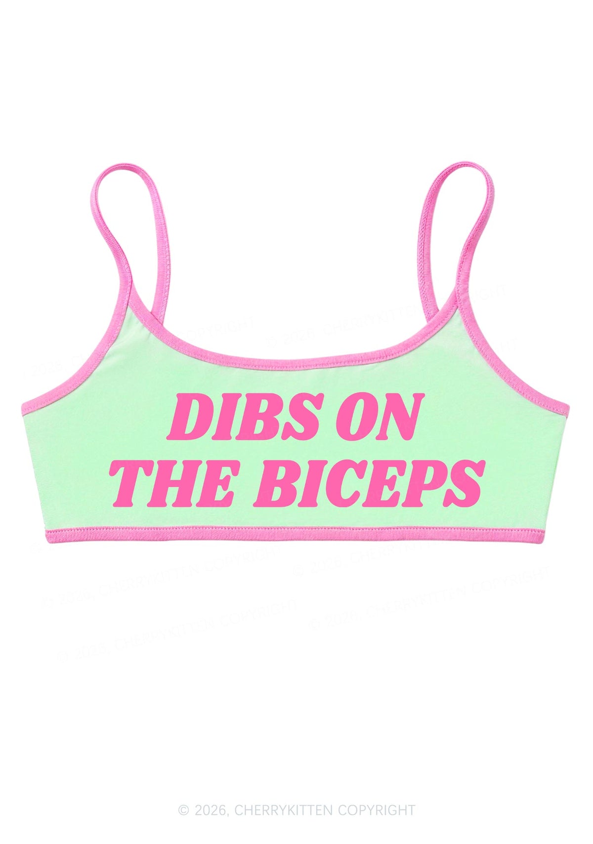 Dibs On The Biceps Y2K Super Crop Cami Cherrykitten