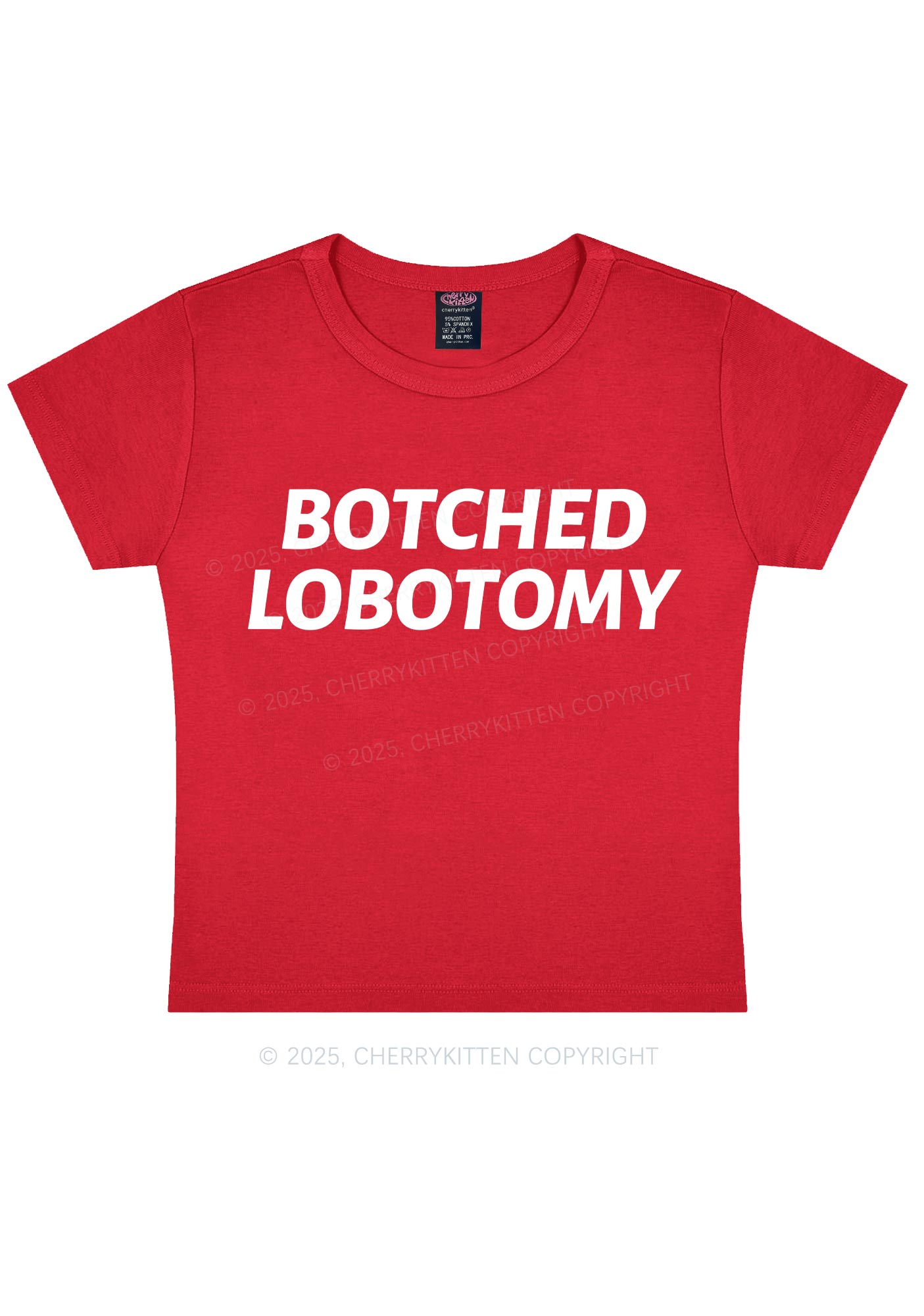 Botched Lobotomy Y2K Baby Tee Cherrykitten