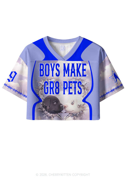 Boys Make Pets Dogs Y2K Crop Sport Jersey Shirts Cherrykitten