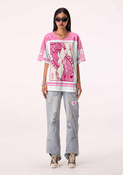 Two Pink Queens Kissing Pride Y2K Sport Jersey Shirts Cherrykitten